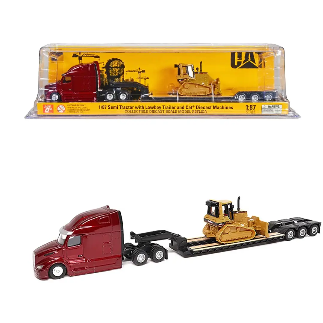 Vehículo Colección  Peterbilt579 Con Bulldozer  D5M Cat 1
