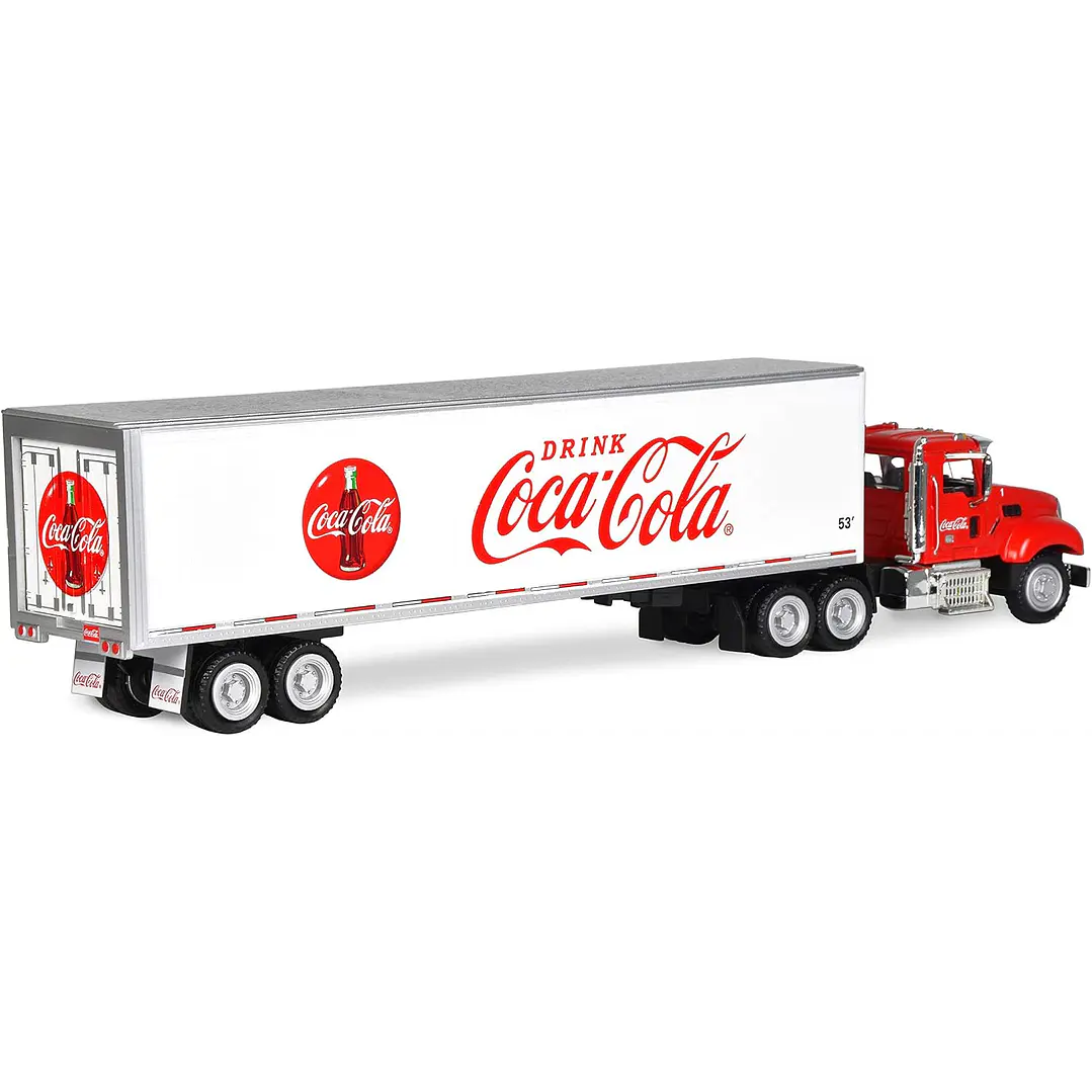 Carro Colección  Cocacola Tractor With Trailer 1/50 2
