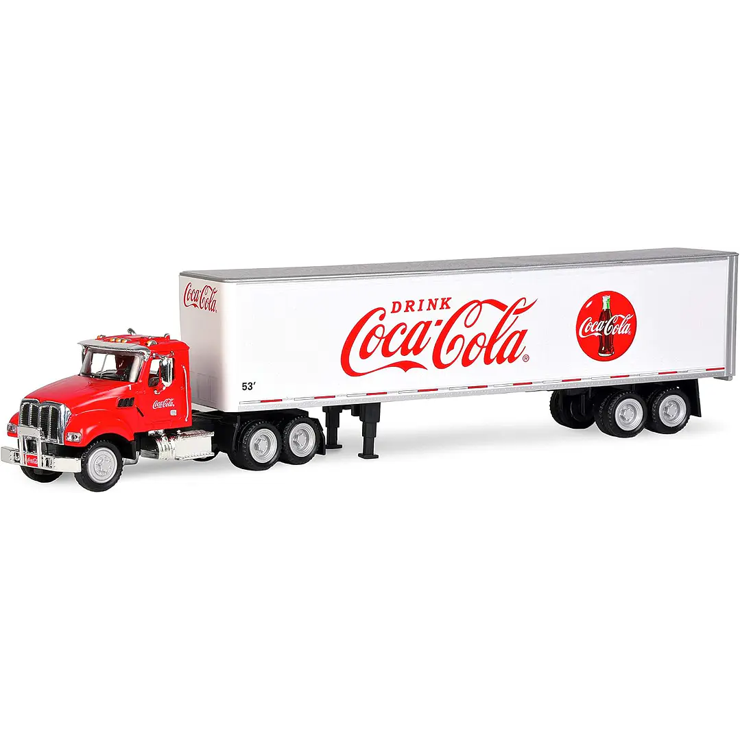 Carro Colección  Cocacola Tractor With Trailer 1/50 3