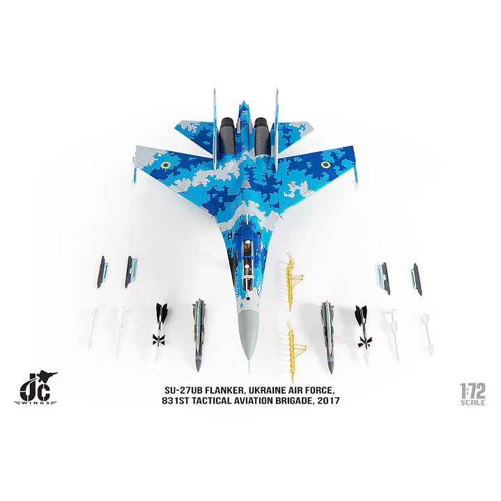 Avión Colección  JC Wings Ukrainian Air Force Sukhoi Su-27 Flanker JCW-72-SU27-012 2