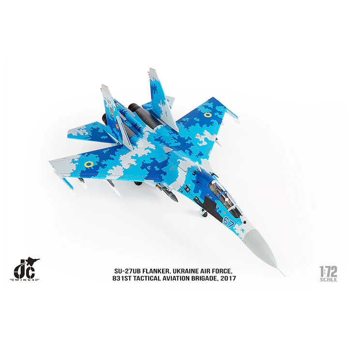 Avión Colección  JC Wings Ukrainian Air Force Sukhoi Su-27 Flanker JCW-72-SU27-012 3