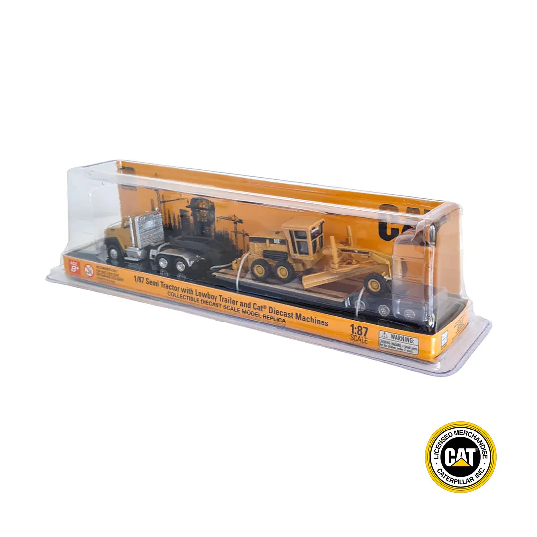   Camion Con Motoniveladora Cat 1/87 3