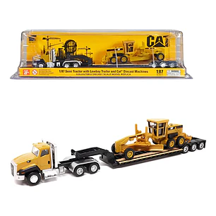   Camion Con Motoniveladora Cat 1/87