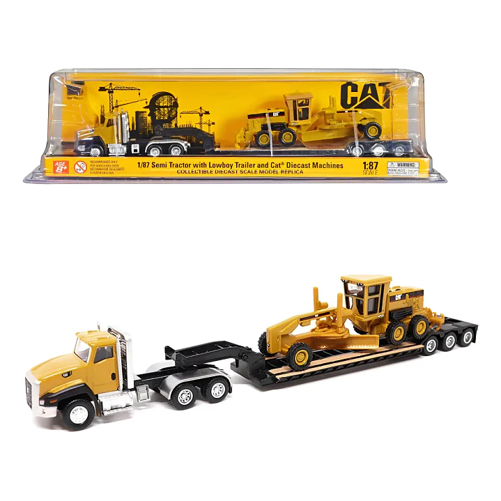   Camion Con Motoniveladora Cat 1/87 1