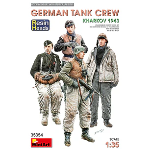 Para armar   GERMAN TANK CREW. KHARKOV 1943. RESIN HEADS  1/35