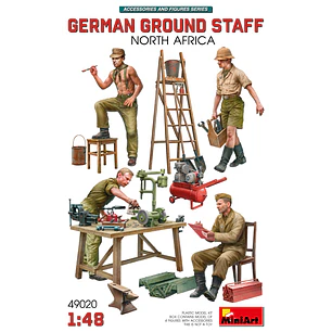 Para armar GERMAN GROUND STAFF w/ACCESSORIES. NORTH AFRICA 1/48 Pc