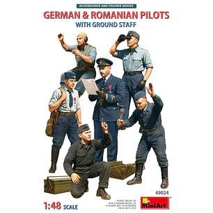 Para armar  GERMAN & ROMANIAN PILOTS W/GROUND STAFF  1/48