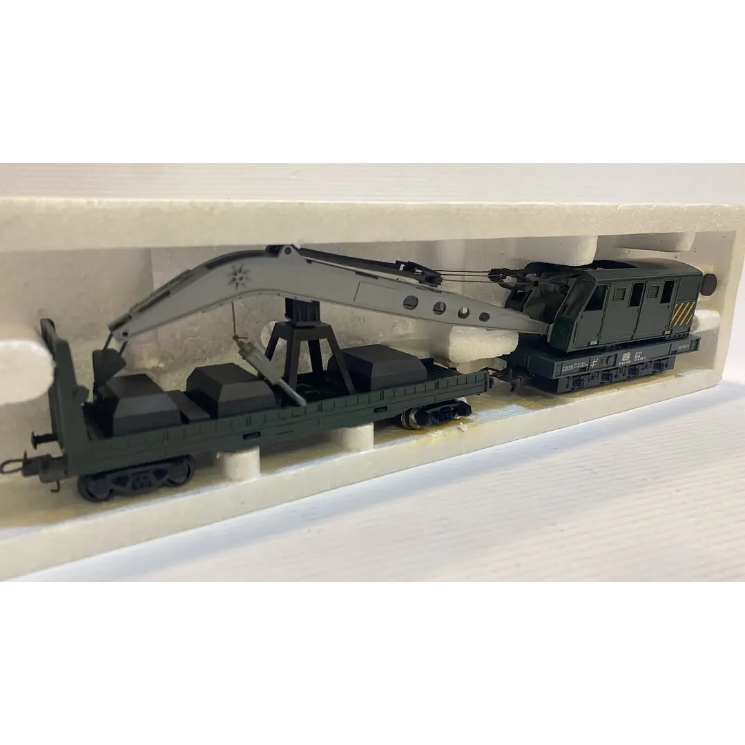 Tren Eléctrico No Nuevo Vagon Con Grua Telescopica 1/87 ho h0 1