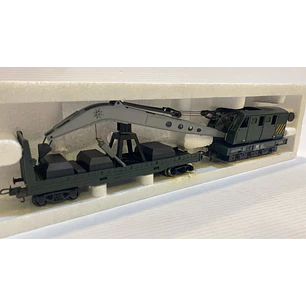 Tren Eléctrico No Nuevo Vagon Con Grua Telescopica 1/87 ho h0