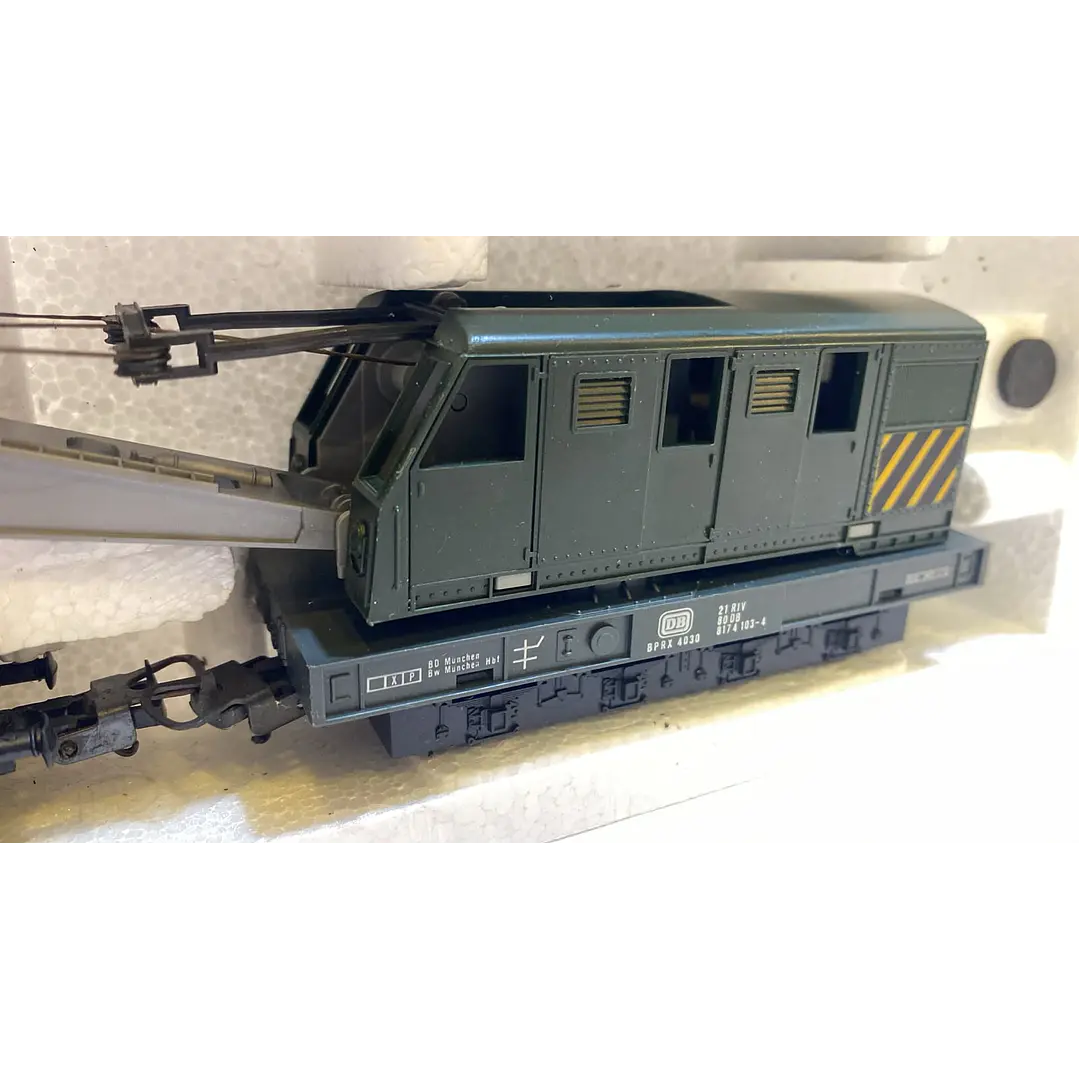 Tren Eléctrico No Nuevo Vagon Con Grua Telescopica 1/87 ho h0 3