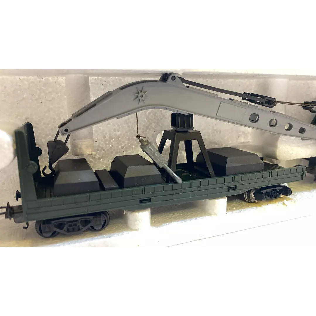 Tren Eléctrico No Nuevo Vagon Con Grua Telescopica 1/87 ho h0 4