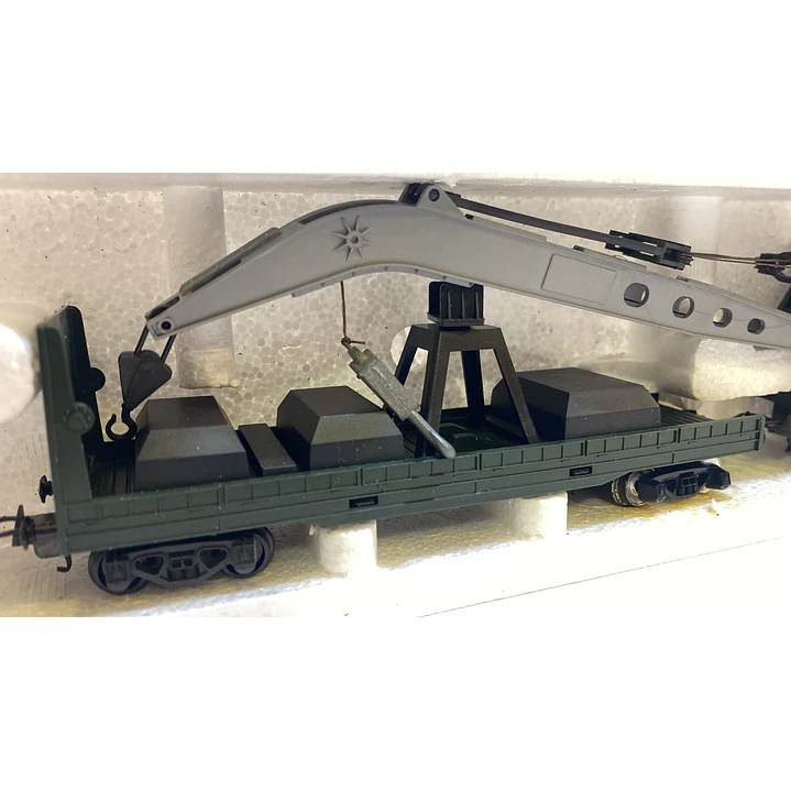 Tren Eléctrico No Nuevo Vagon Con Grua Telescopica 1/87 ho h0 4
