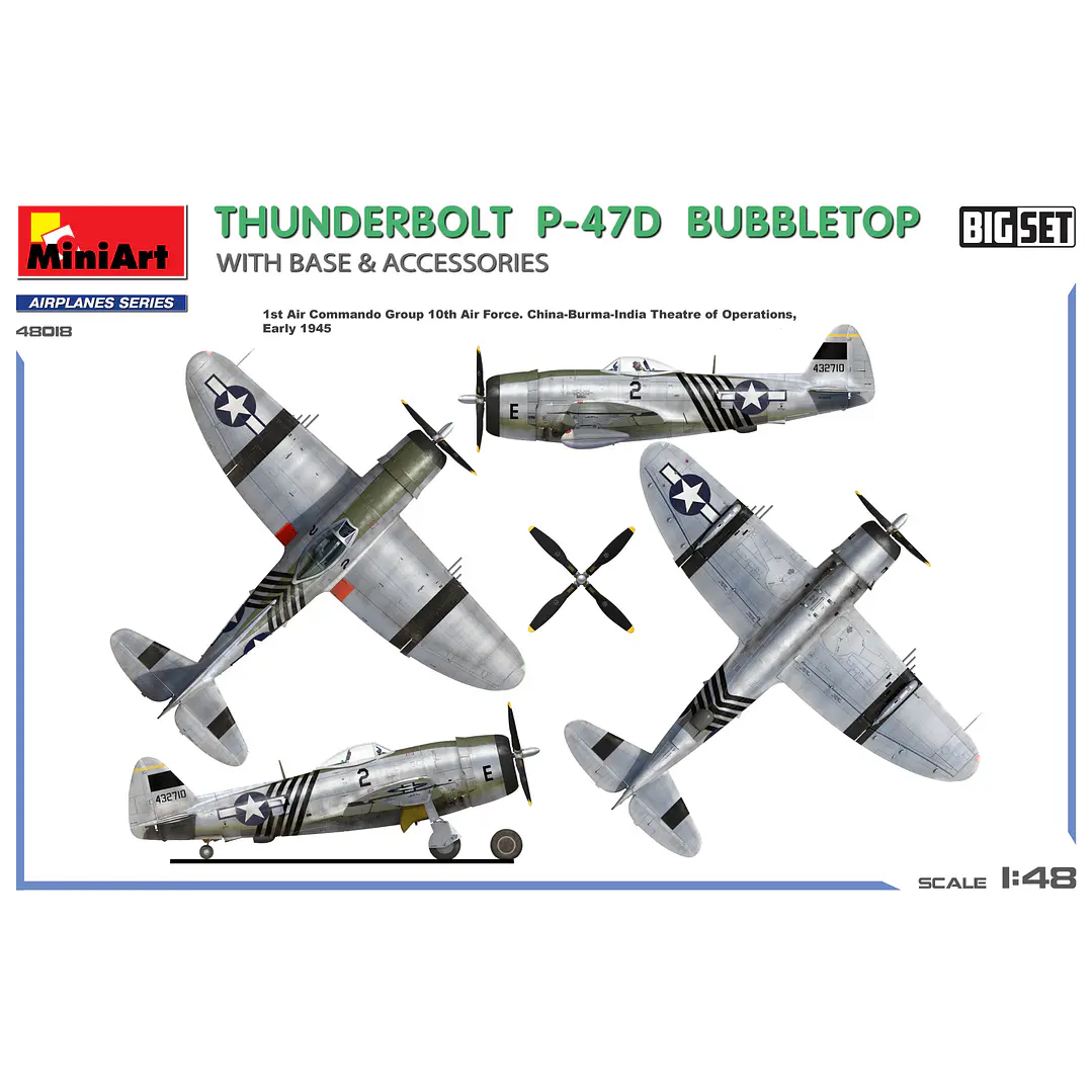 Para armar  THUNDERBOLT P-47D BUBBLETOP WITH BASE & ACCESSORIES. BIG SET 1/48 5