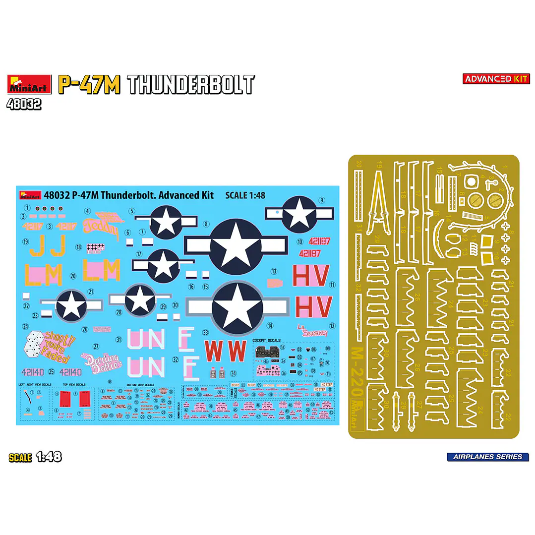 Para armar P-47M Thunderbolt Advanced Kit1/48 14