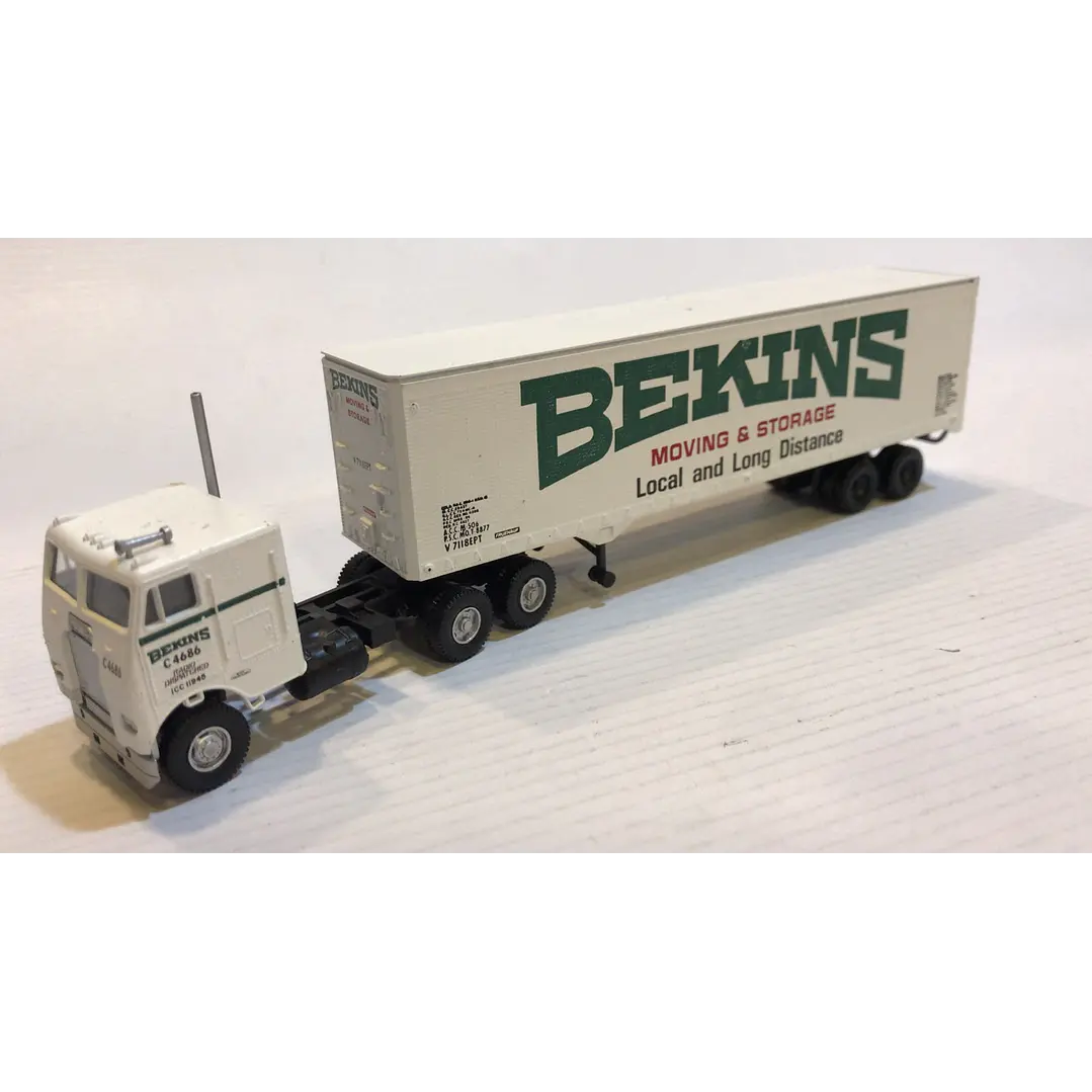 Tren Eléctrico No Nuevo Tractomula Freightliner Bekins 1/87 ho h0 1