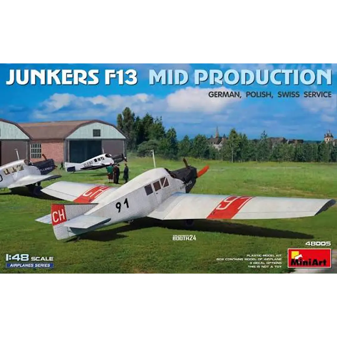 Para armar Junkers F13 Mid Prod German Pol1/48 1