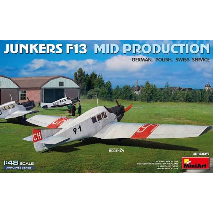 Para armar Junkers F13 Mid Prod German Pol1/48 1