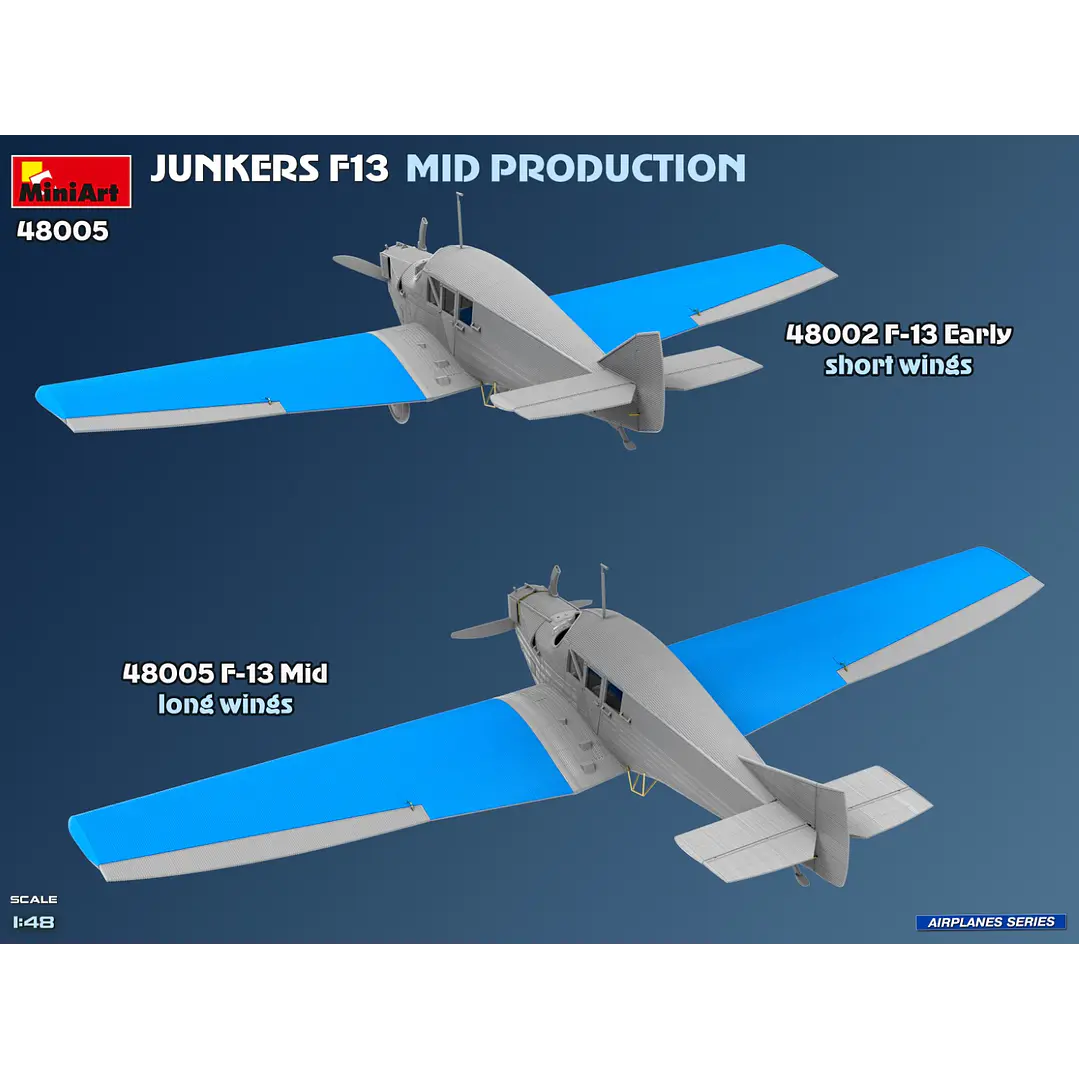 Para armar Junkers F13 Mid Prod German Pol1/48 6