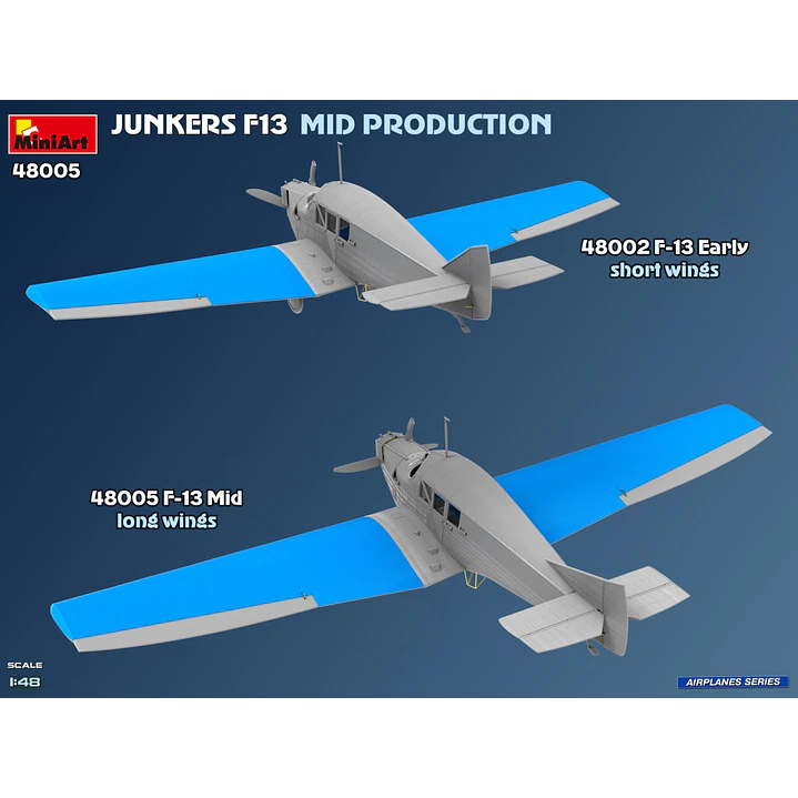 Para armar Junkers F13 Mid Prod German Pol1/48 6
