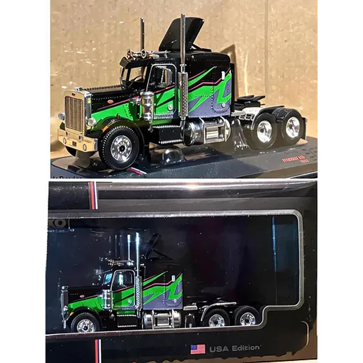 Carro Colección  1973 Peterbilt 359  Negro/Verde1/64 1