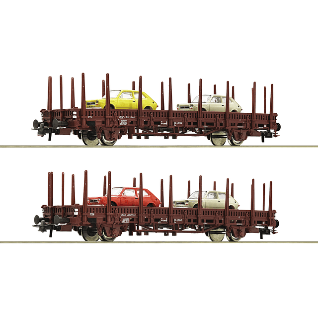 2 PIECE SET: STAKE WAGONS, DB