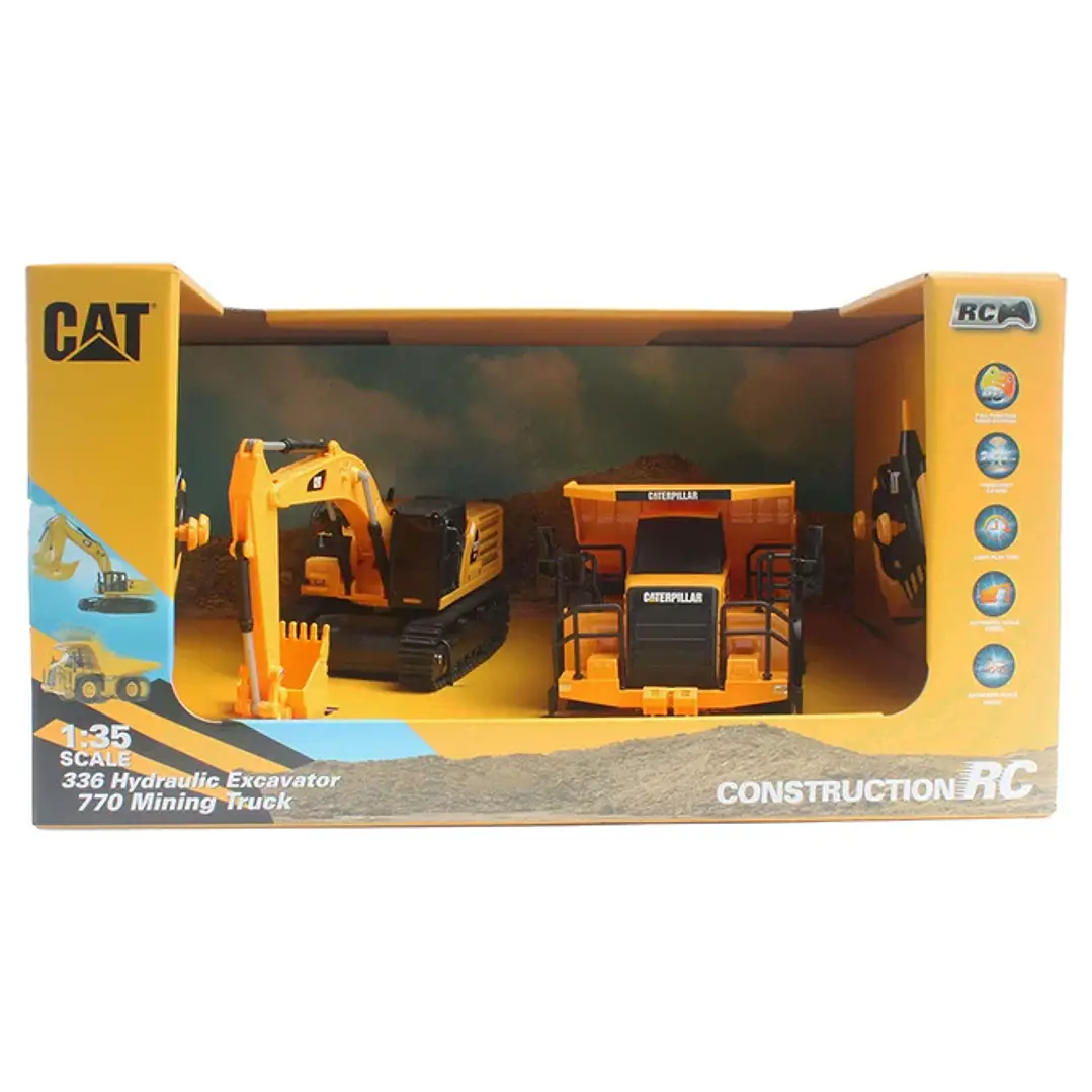 Vehículo Control Remoto Set Radiocontrcat336 Y Cat 770 1/35 1