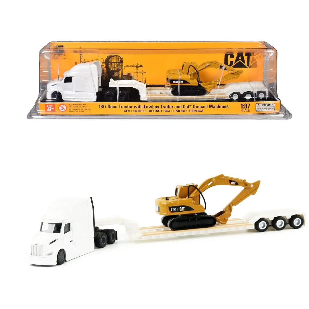    Camion PETERBILT 579 Con retroescavadora CAT 315 C 1/87 1