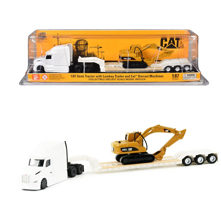    Camion PETERBILT 579 Con retroescavadora CAT 315 C 1/87 1