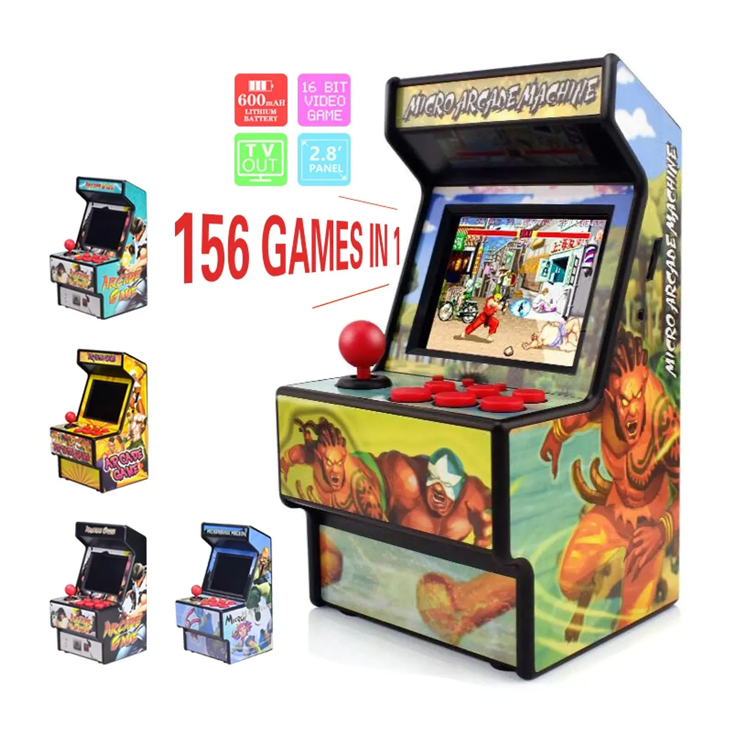 Mini consola portátil arcade  2,8 pulgadas y 16 bits. 1