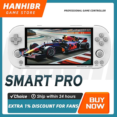 TRIMUI SMART PRO Consola Portátil Retro de Código Abierto Linux con Pantalla IPS de 4.96 Pulgadas, Joystick Hall, Luz Ambiental RGB, Emulador, Regalo