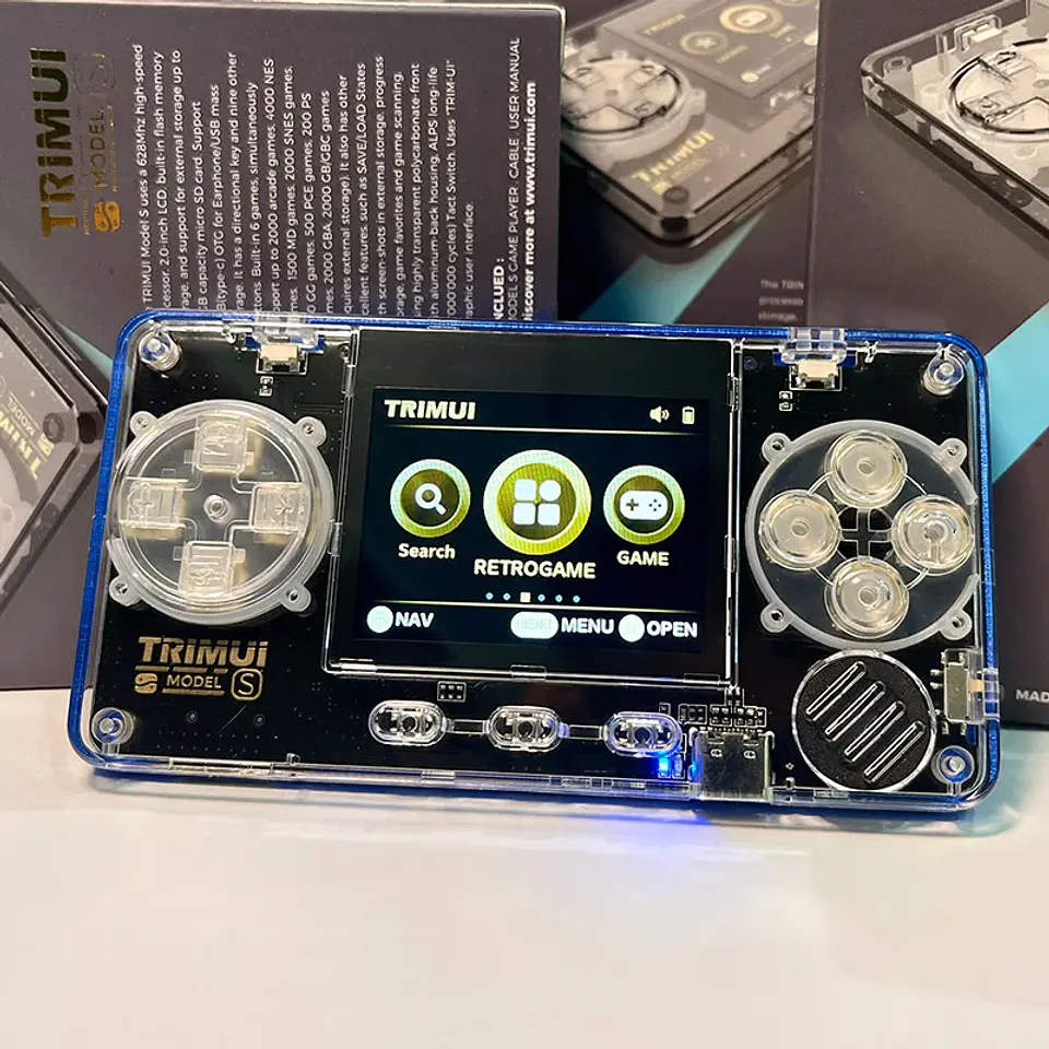 Consola de juegos portátil retro TRIMUI Model S Mini reproductor portátil IPS de 2,0 pulgadas con más de 15000 juegos clásicos 3