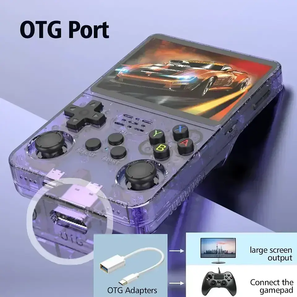 Consola de juegos portátil retro R36S: pantalla IPS de 3,5 pulgadas, 64 GB/128 GB/256 GB, dispositivo de juego portátil con juegos integrados 3