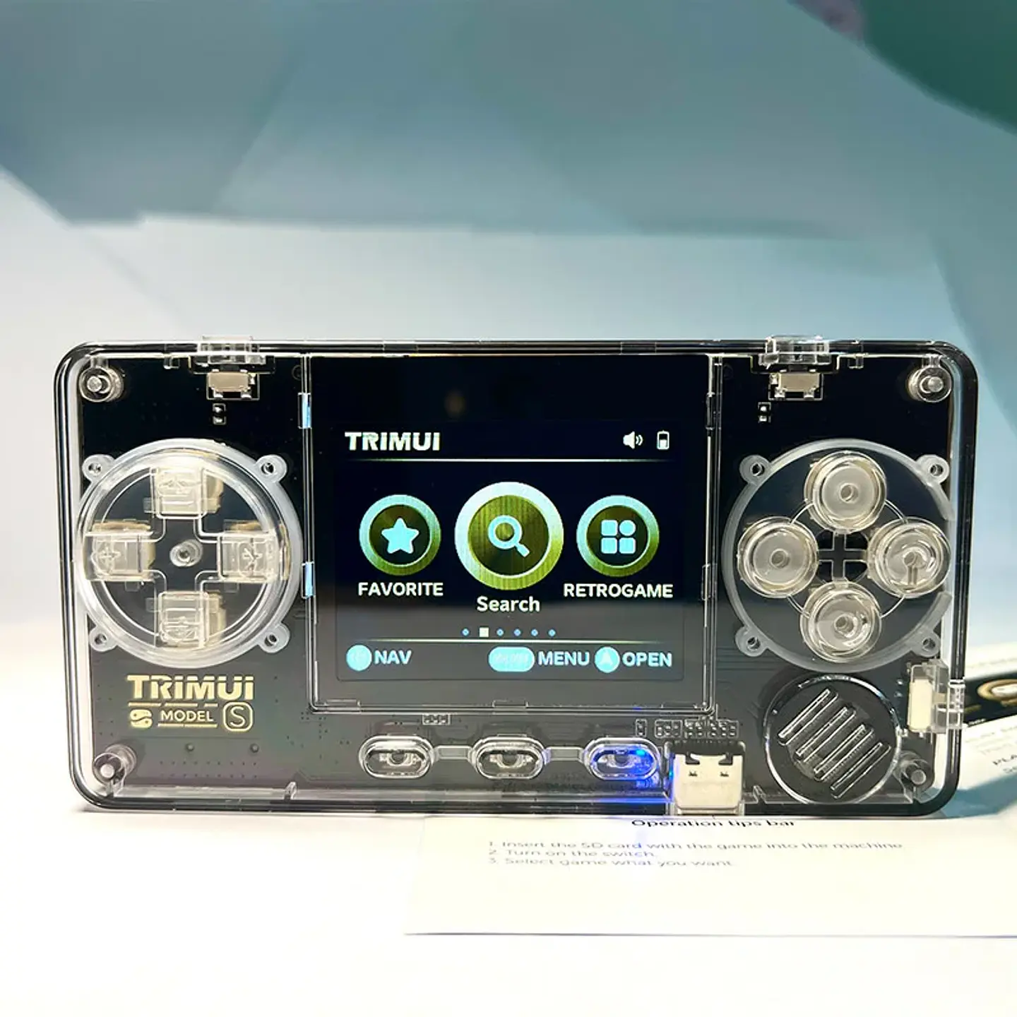 Consola de juegos portátil retro TRIMUI Model S Mini reproductor portátil IPS de 2,0 pulgadas con más de 15000 juegos clásicos 5