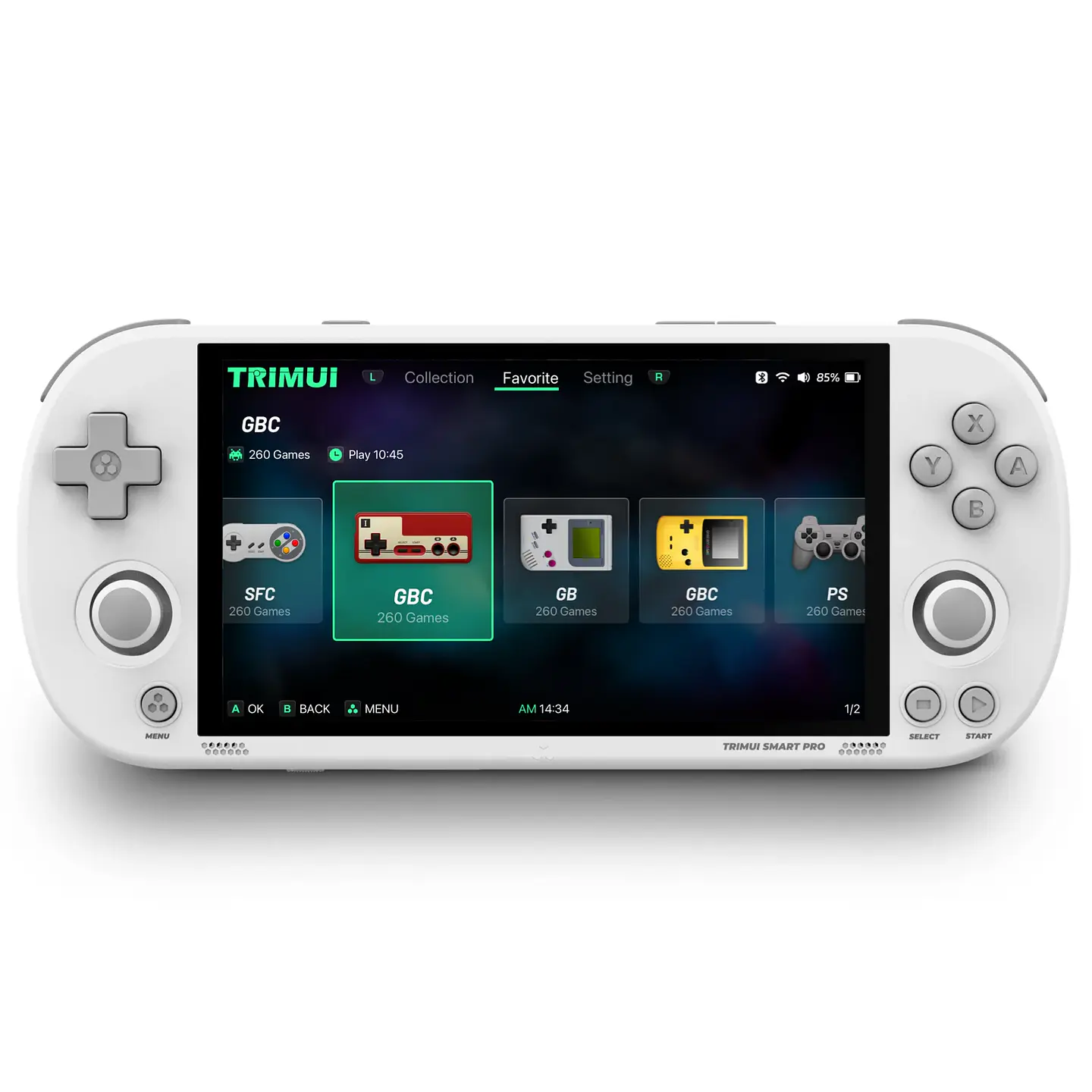 TRIMUI SMART PRO Consola Portátil Retro de Código Abierto Linux con Pantalla IPS de 4.96 Pulgadas, Joystick Hall, Luz Ambiental RGB, Emulador, Regalo 7