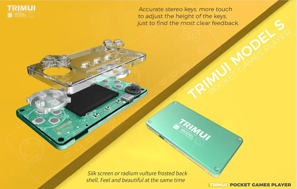 Consola de juegos portátil retro TRIMUI Model S Mini reproductor portátil IPS de 2,0 pulgadas con más de 15000 juegos clásicos 15