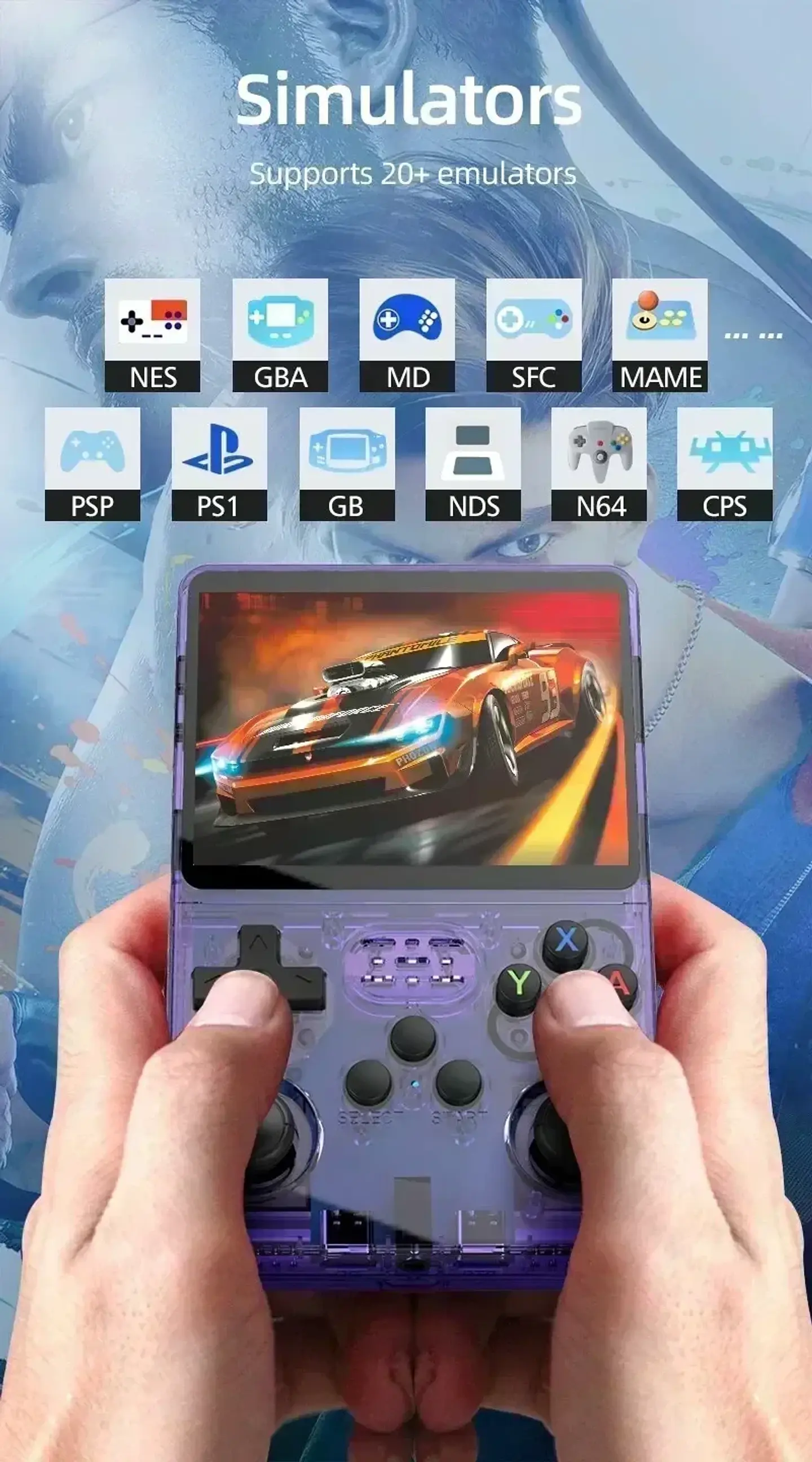Consola de juegos portátil retro R36S: pantalla IPS de 3,5 pulgadas, 64 GB/128 GB/256 GB, dispositivo de juego portátil con juegos integrados 33