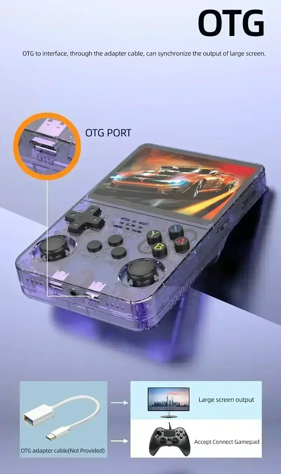 Consola de juegos portátil retro R36S: pantalla IPS de 3,5 pulgadas, 64 GB/128 GB/256 GB, dispositivo de juego portátil con juegos integrados 36