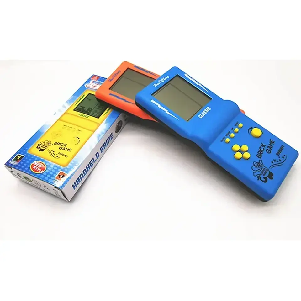 Consola de juegos Tetris de pantalla grande, consola de juegos portátil Retro nostálgica clásica 8090, juguetes electrónicos 3