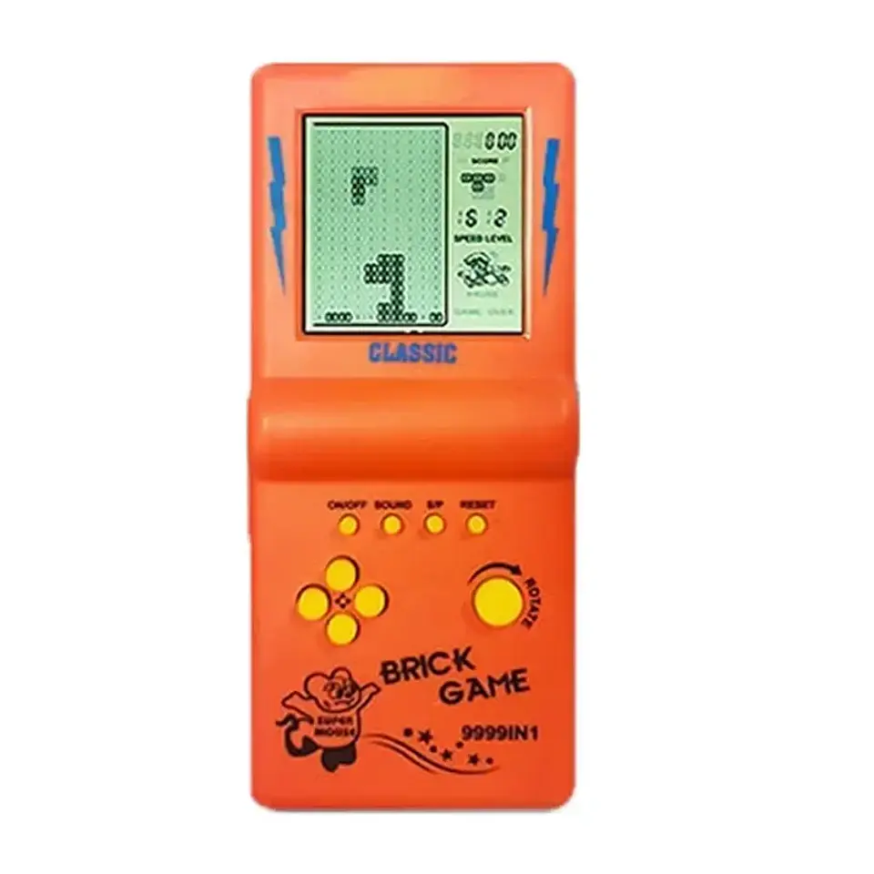 Consola de juegos Tetris de pantalla grande, consola de juegos portátil Retro nostálgica clásica 8090, juguetes electrónicos 4