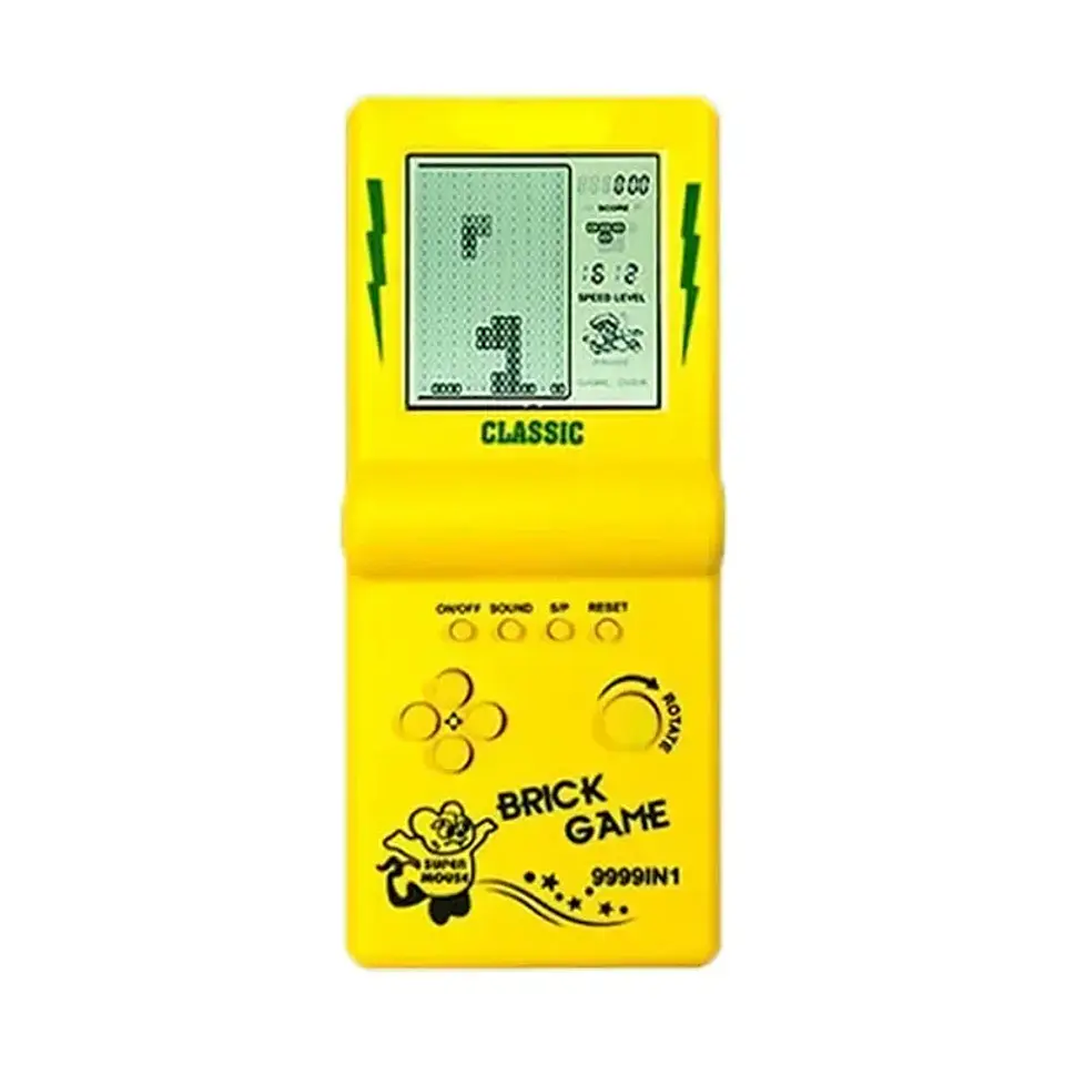 Consola de juegos Tetris de pantalla grande, consola de juegos portátil Retro nostálgica clásica 8090, juguetes electrónicos 5