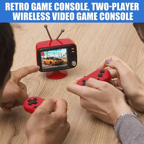 Consola de juegos retro con 300 juegos clásicos integrados.