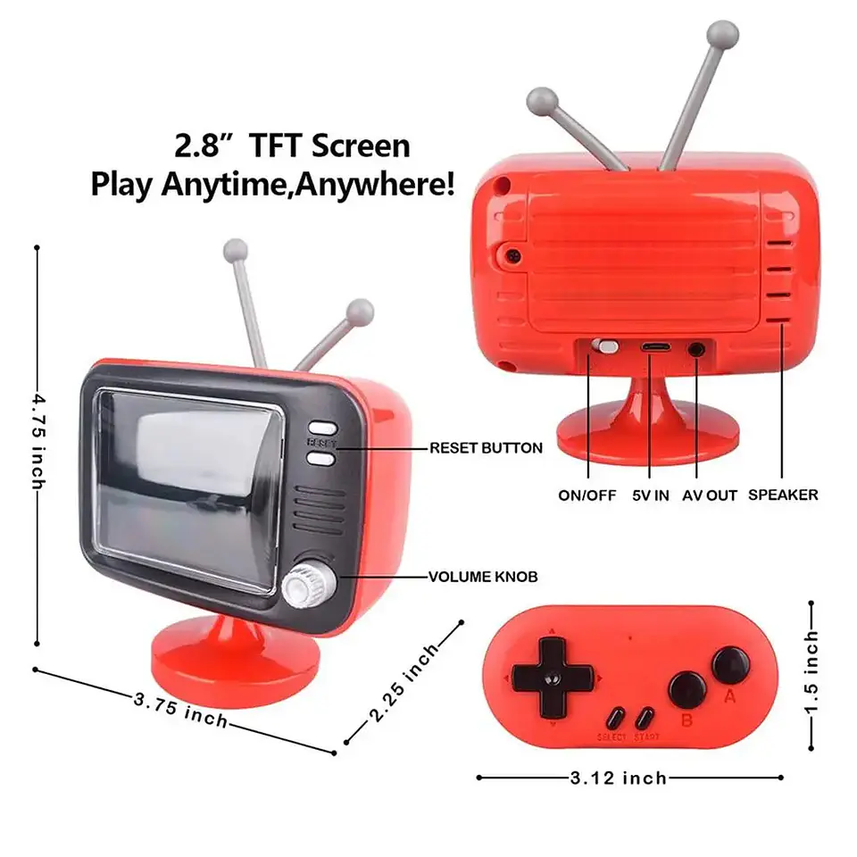 Consola de juegos retro con 300 juegos clásicos integrados. 3