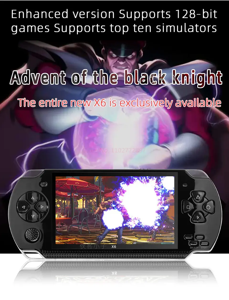 Consola PSP 3000 X6, 12 tipos de simuladores, 10000 juegos Arcade, consola Arcade Retro, pantalla Ips de 4,3 pulgadas, videojuego, juguete para regalo 8