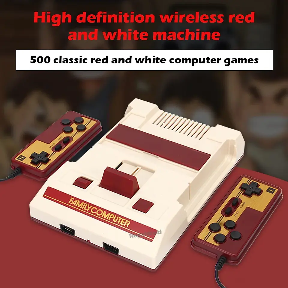 Consola de videojuegos de 8 bits integrada en 500 juegos clásicos, consola de juegos de TV para ordenador familiar, compatible con cartucho de juego para juegos Retro FC 12