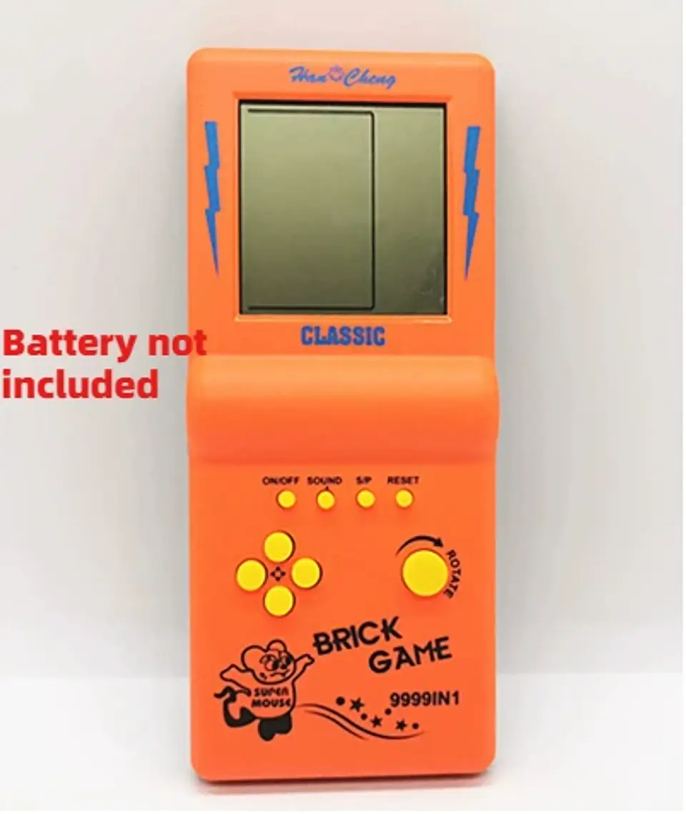 Consola de juegos Tetris de pantalla grande, consola de juegos portátil Retro nostálgica clásica 8090, juguetes electrónicos 10