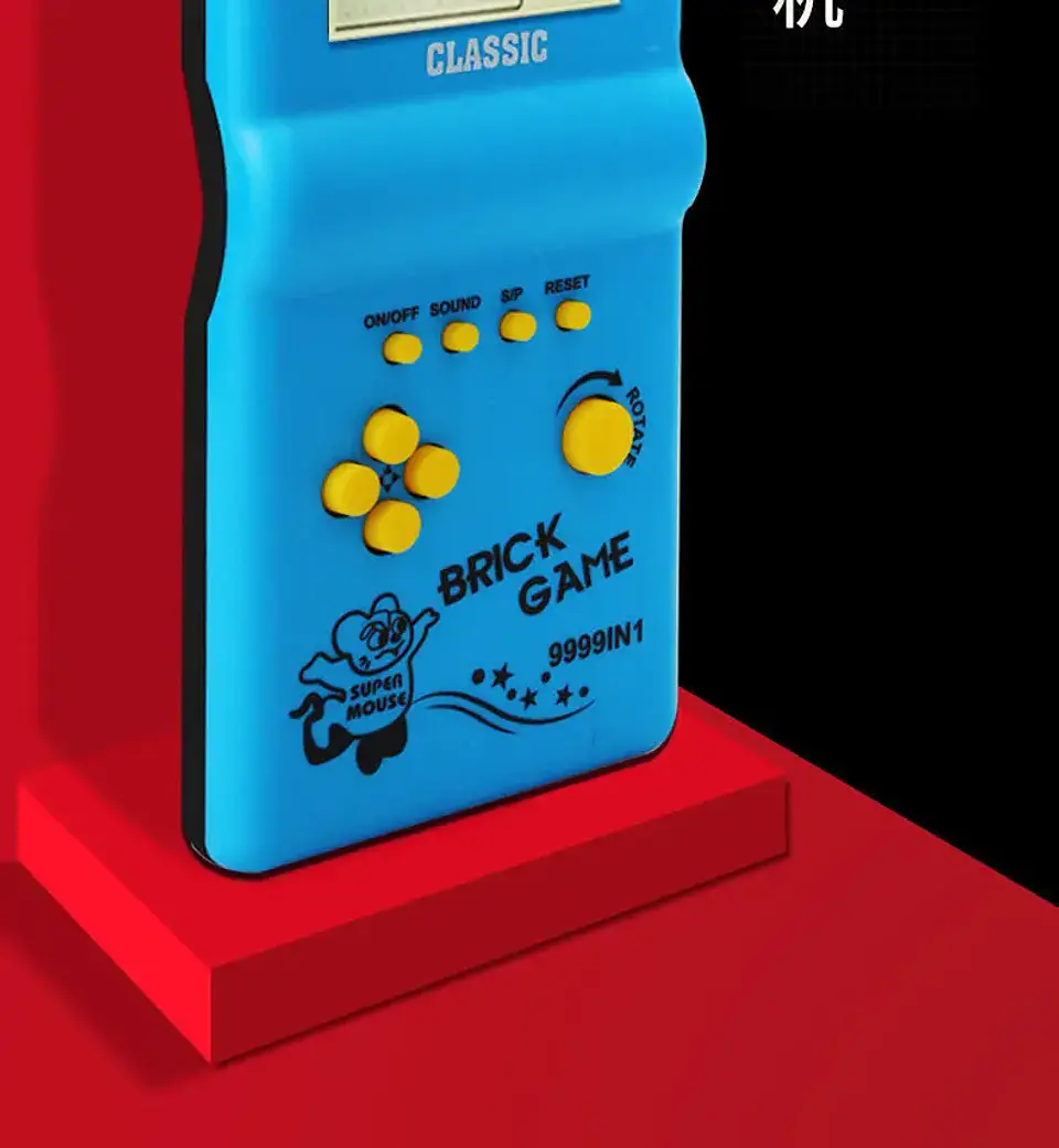 Consola de juegos Tetris de pantalla grande, consola de juegos portátil Retro nostálgica clásica 8090, juguetes electrónicos 14
