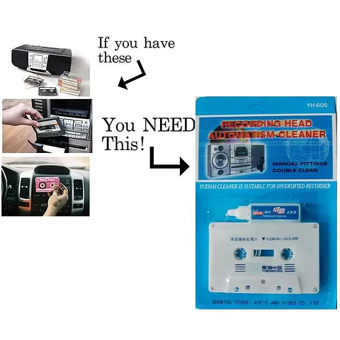 Kit de Limpieza y Desmagnetización para Cabezales de Casete para Reproductores de Audio.