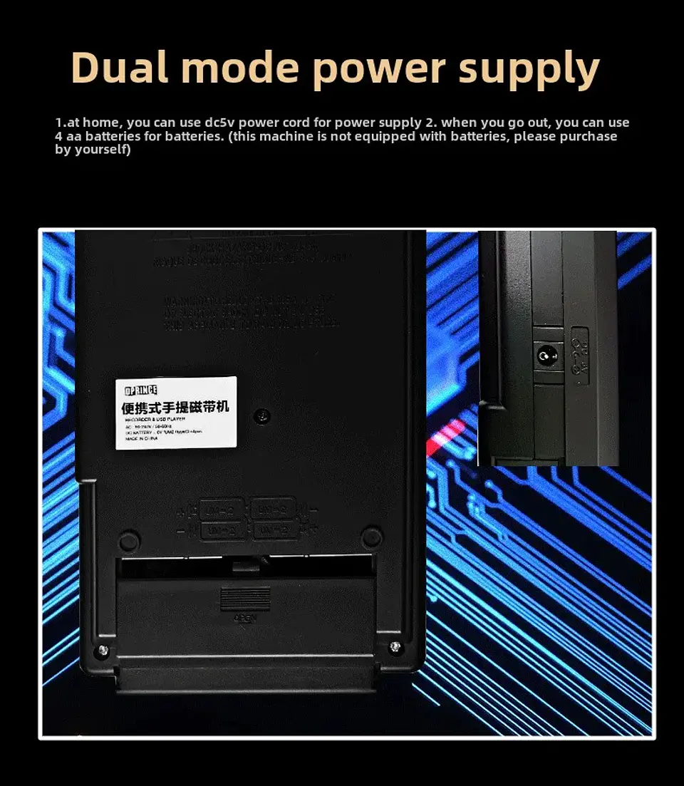Reproductor de Casetes Portátil con Reproducción por USB y Grabador de Casetes Externo Integrado. 15