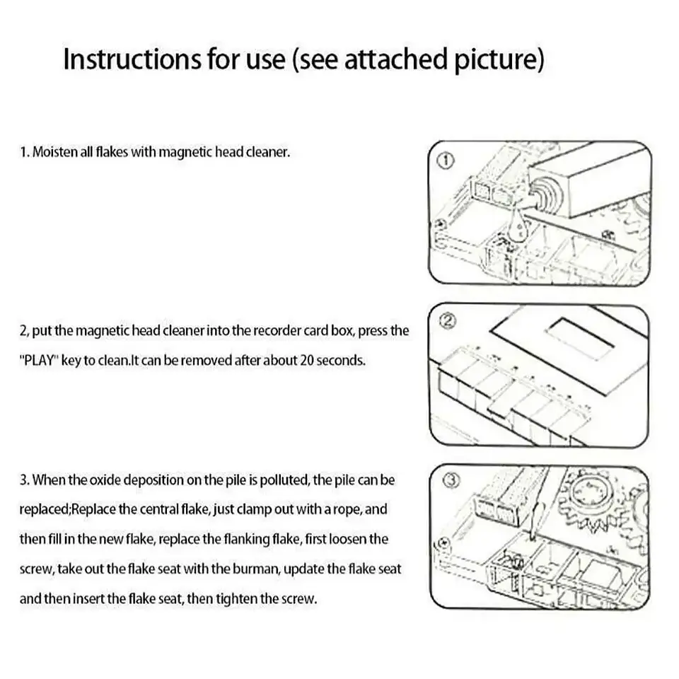 Kit de Limpieza y Desmagnetización para Cabezales de Casete para Reproductores de Audio. 11