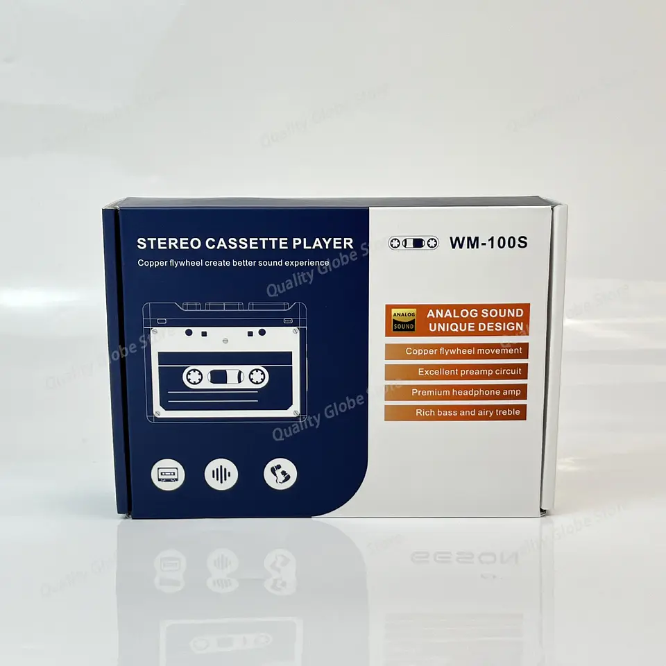 Reproductor de cinta Walkman, efecto subwoofer, reproductor de casete portátil. 17
